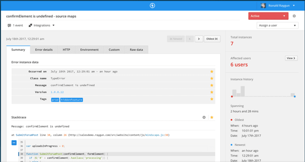 Raygun-Crash-Reporting-Unity-Analytics