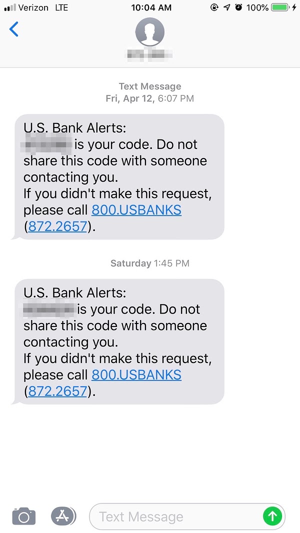 text authentication code