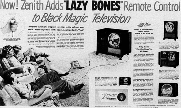 A remote control ad for Zenith televisions