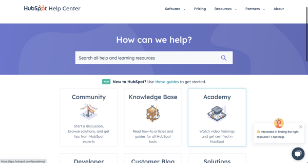 Faq page example: hubspot