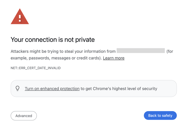 SSL alert