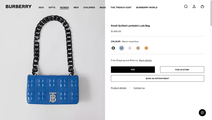 burberry dtc ecommerce site