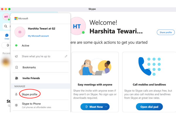how to change profile picture on skype
