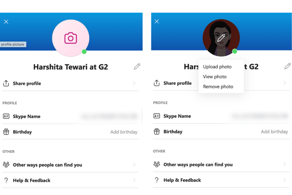 how to change profile picture on skype