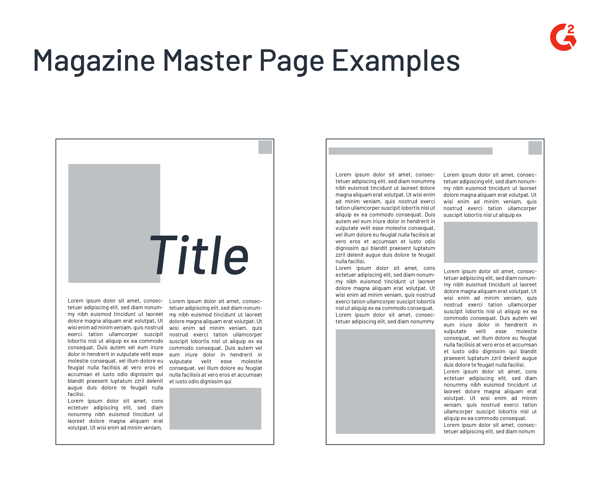 magazine master page example