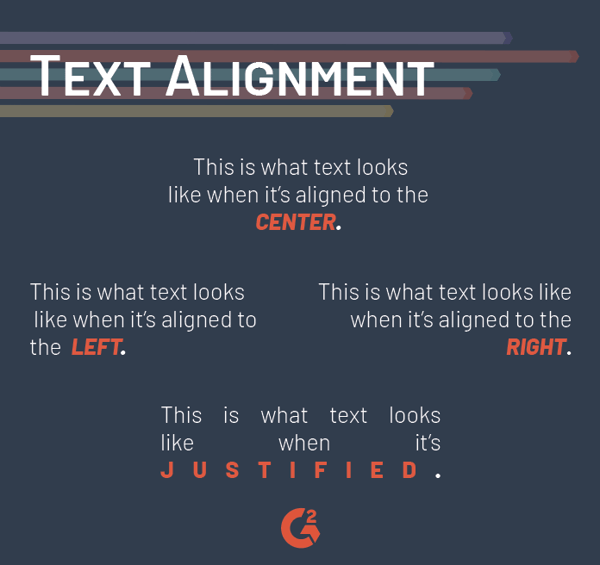 text alignment